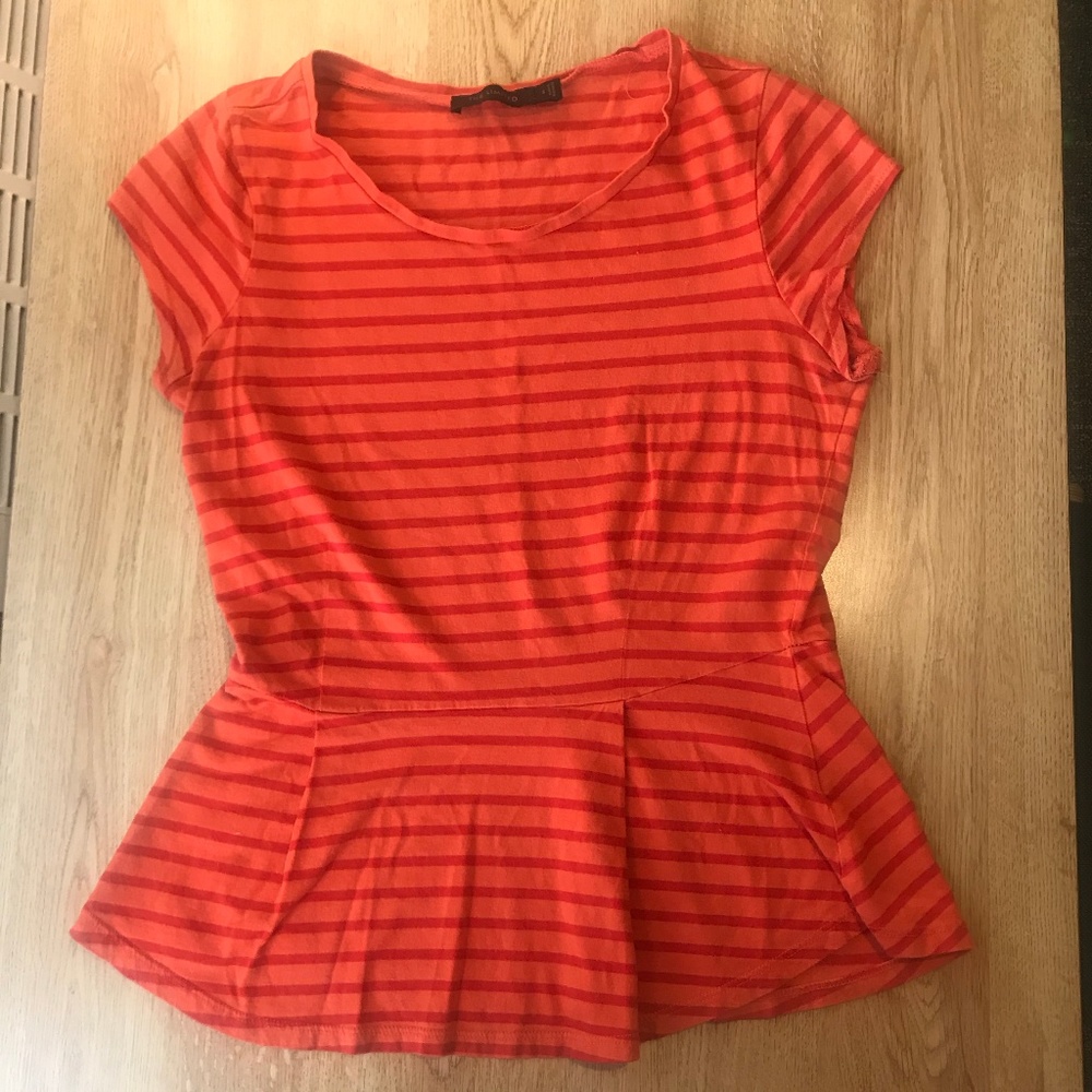 (3/$10) the limited striped peplum tee